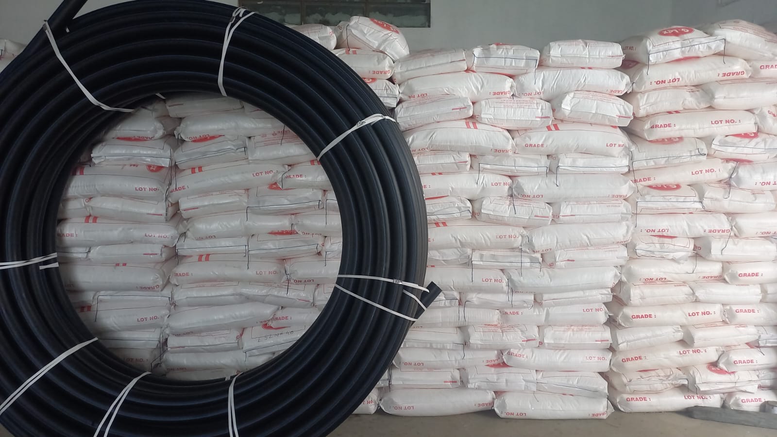 Water sprinklers using HDPE pipes